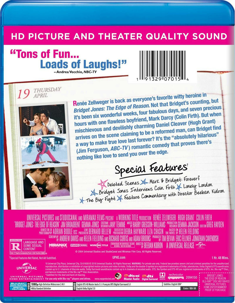 Bridget Jones: The Edge of Reason (10th Anniversary Edition) [Blu-ray]