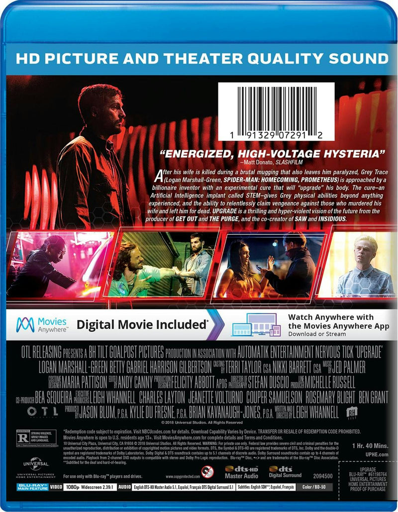 Upgrade (Blu-ray + Digital HD) [Blu-ray]