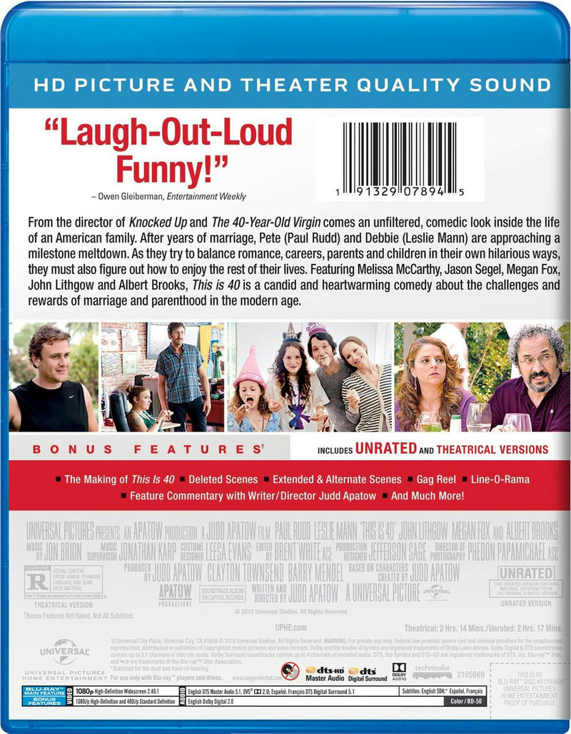 This Is 40 (Blu-ray Unrated) [Blu-ray]
