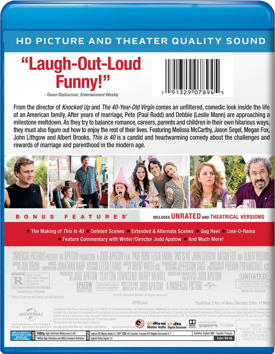 This Is 40 (Blu-ray Unrated) [Blu-ray]