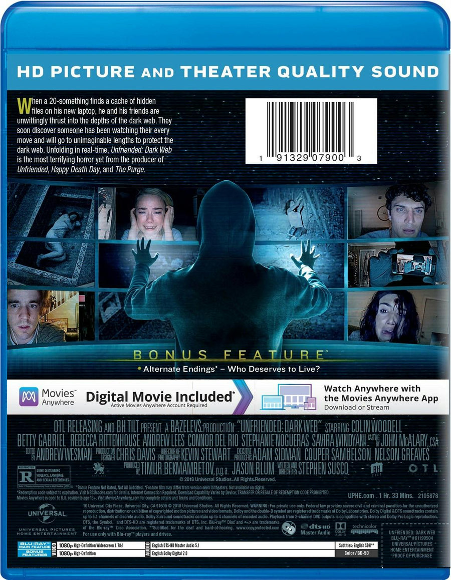 Unfriended - Dark Web (Blu-ray + Digital HD) [Blu-ray]
