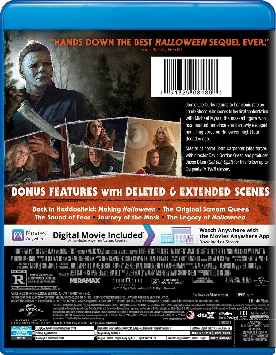 Halloween (2018) (DVD + Digital) [Blu-ray]