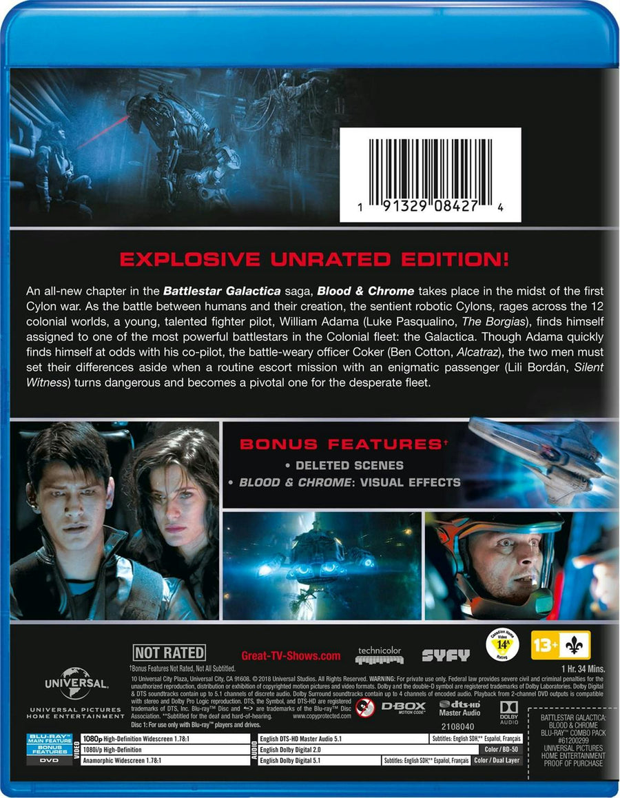 Battlestar Galactica: Blood and Chrome (Unrated Edition) [Blu-ray]