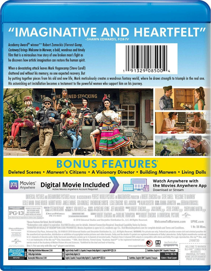 Welcome to Marwen (DVD + Digital) [Blu-ray]