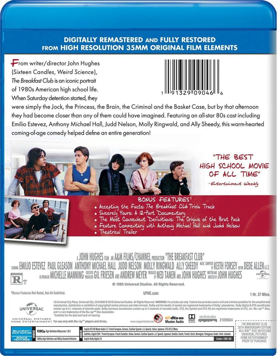 The Breakfast Club (30th Anniversary Edition) [Blu-ray]