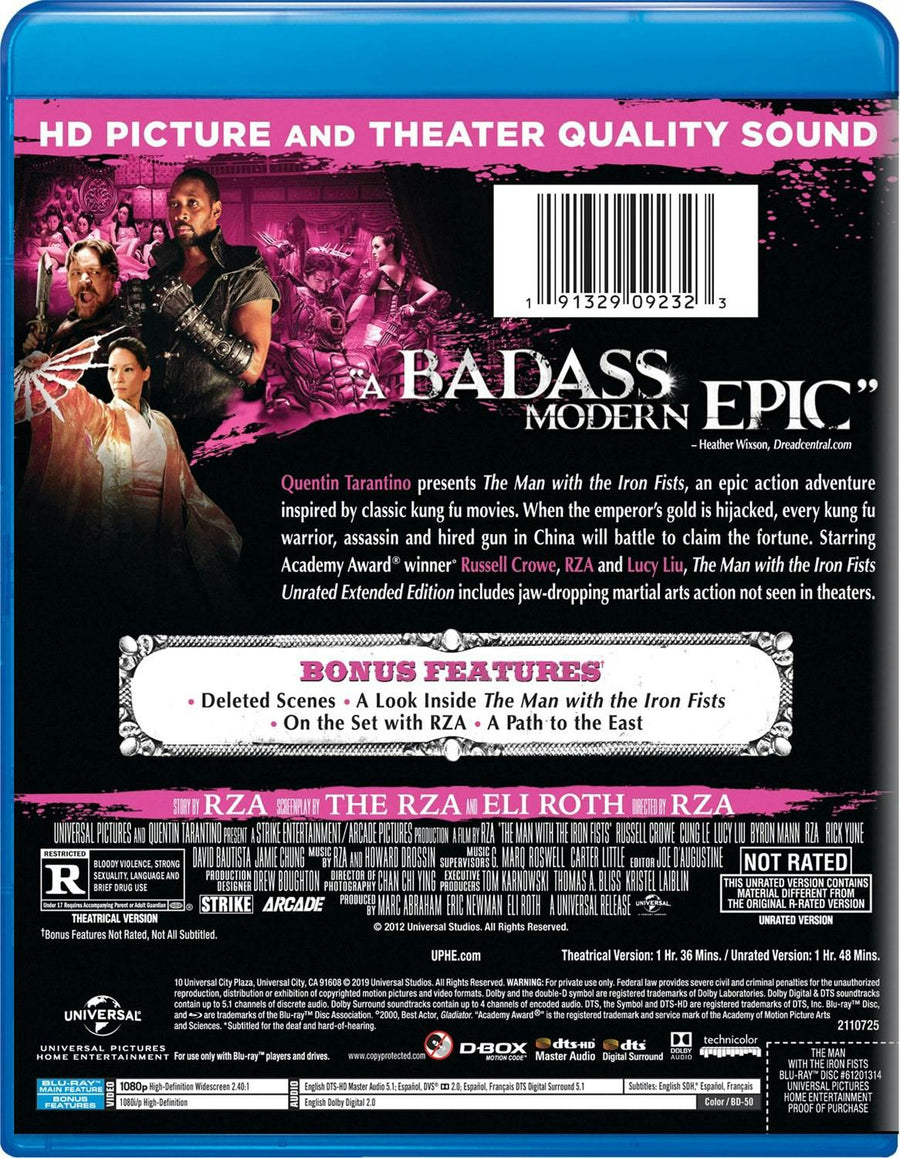 The Man With the Iron Fists [Blu-ray]