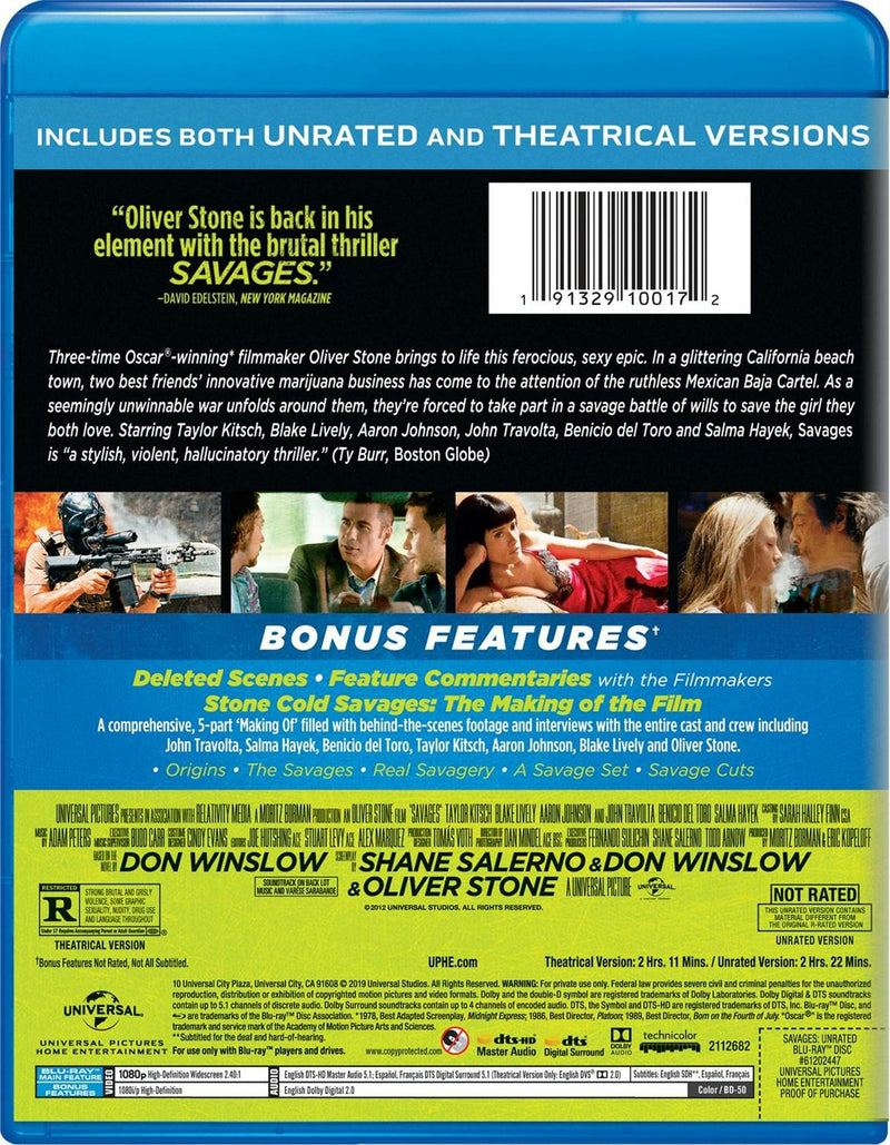 Savages (Unrated Edition) [Blu-ray]