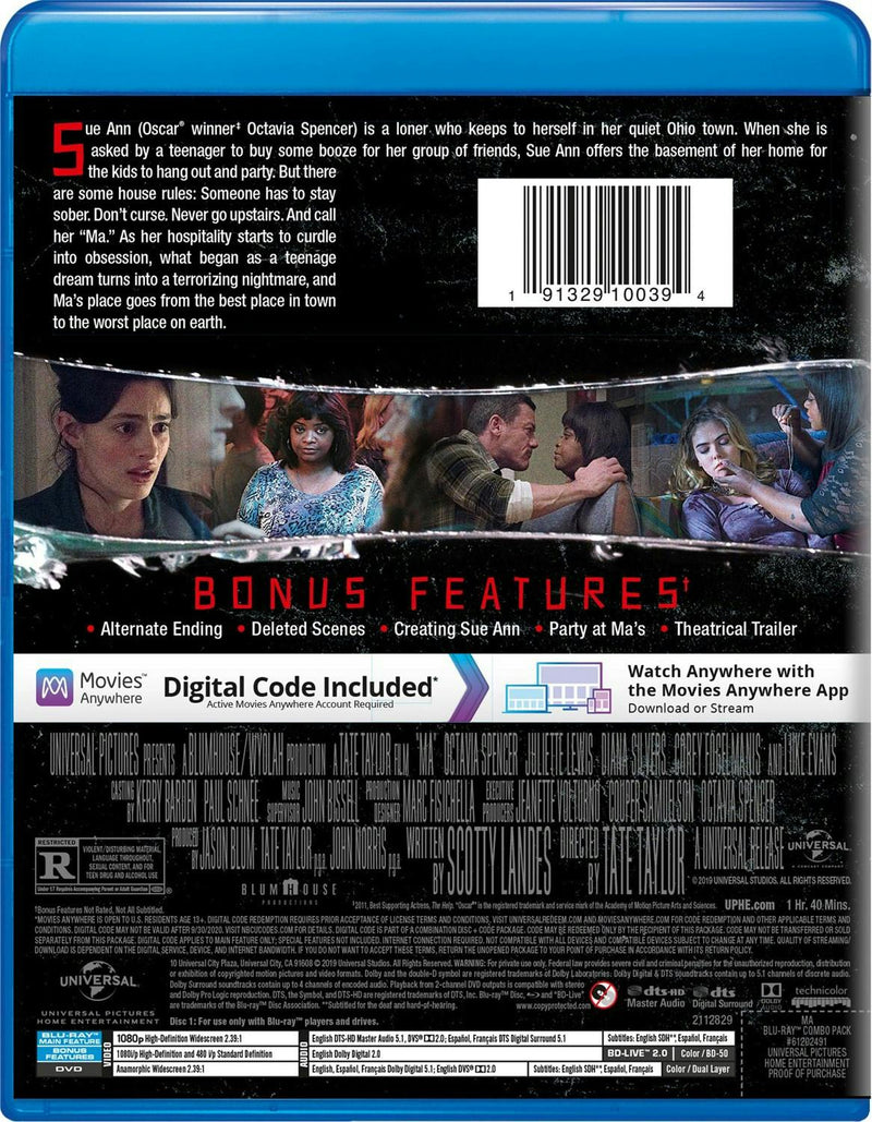 Ma (DVD + Digital) [Blu-ray]