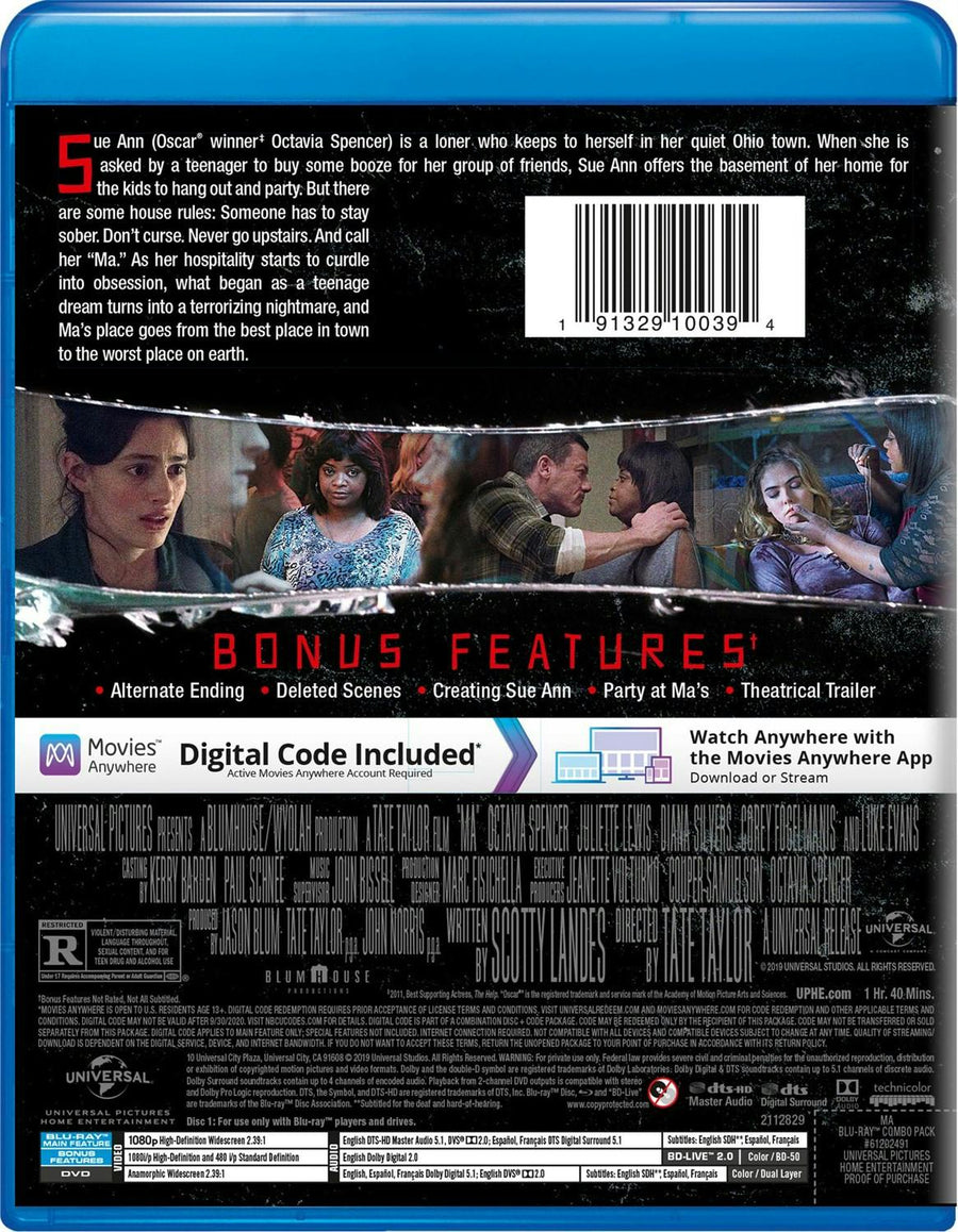 Ma (DVD + Digital) [Blu-ray]
