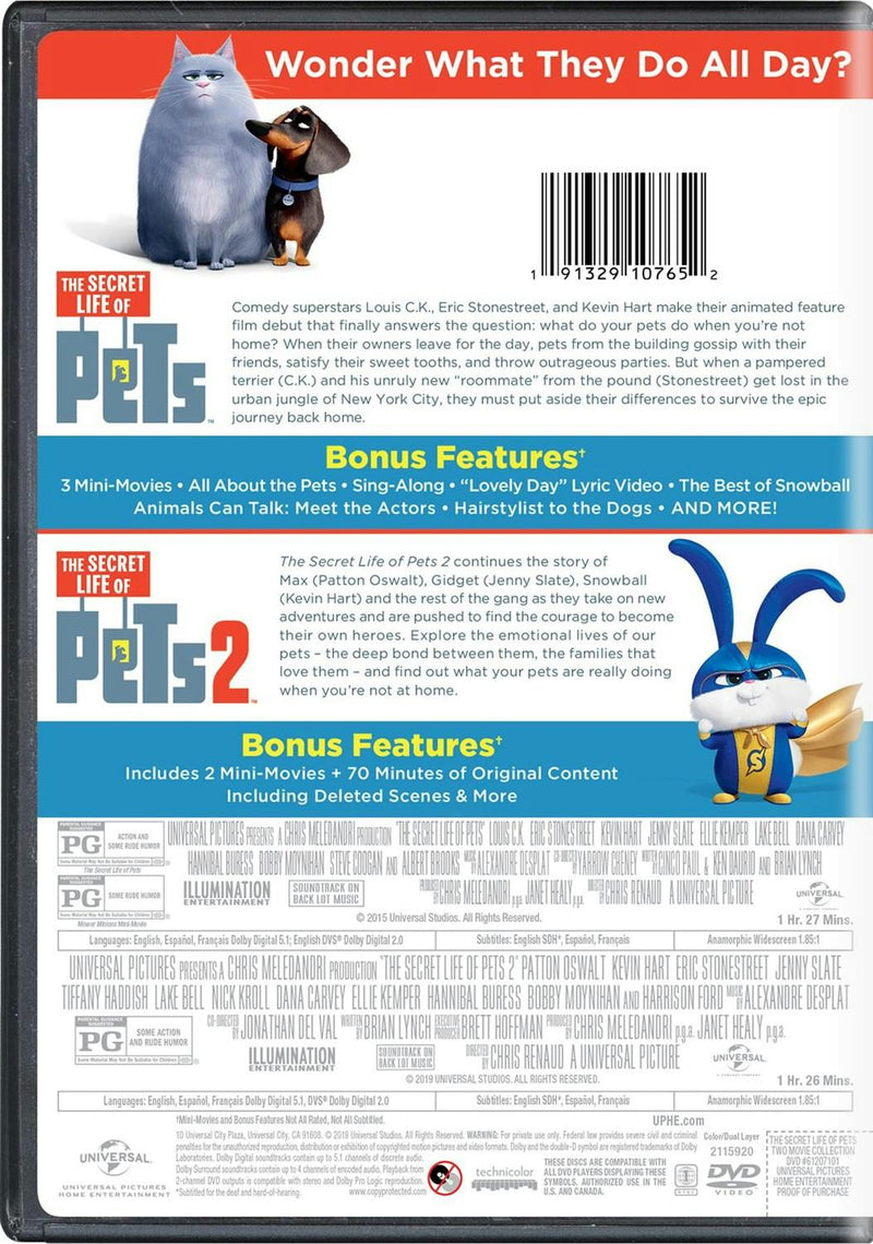 The Secret Life of Pets 1 & 2 (DVD Double Feature) [DVD]