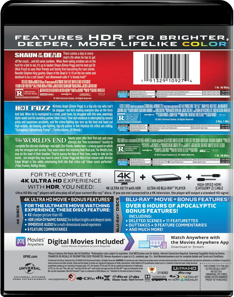 Shaun of the Dead/Hot Fuzz/The World's End (4K Ultra HD) [UHD]