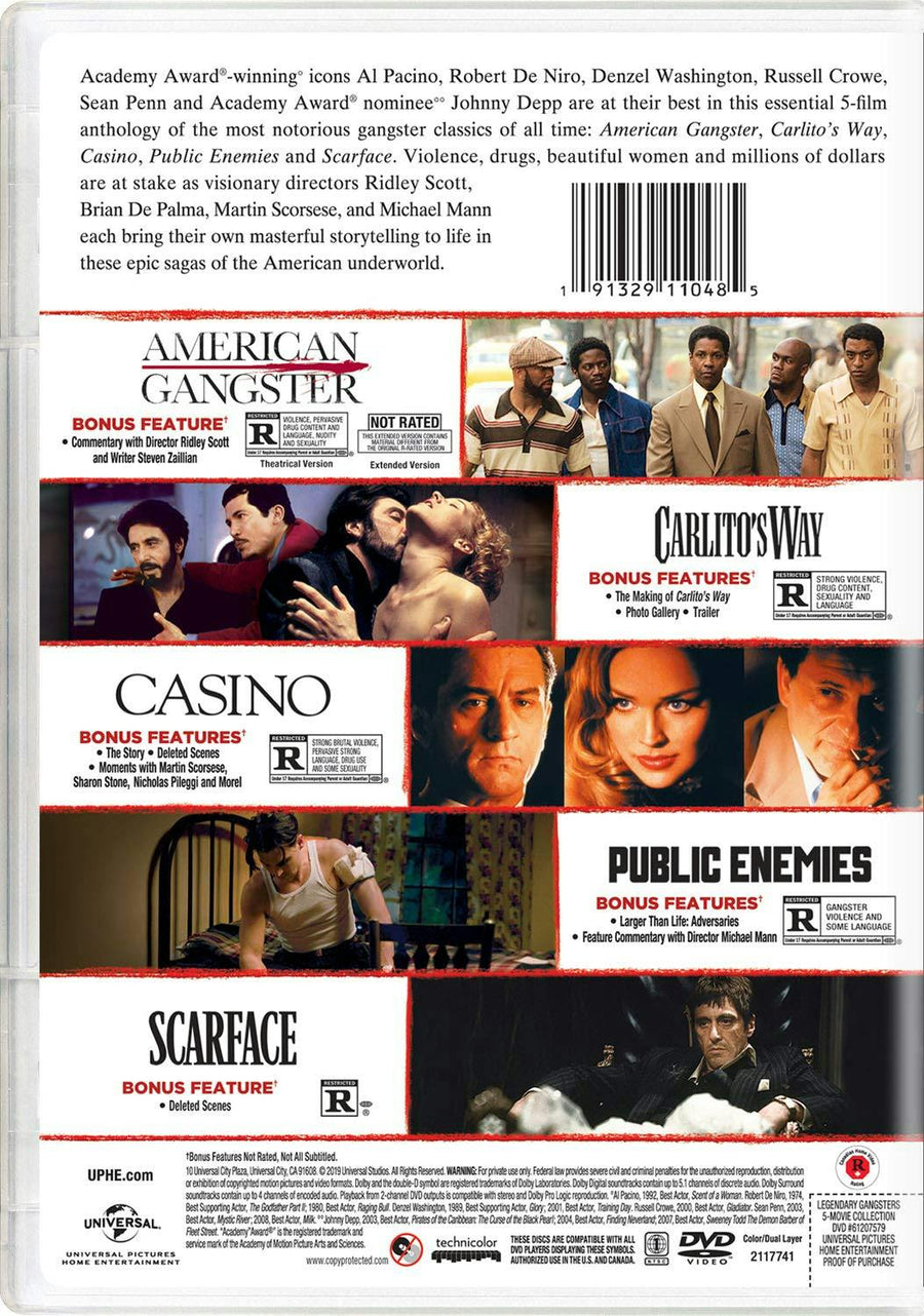 Legendary Gangsters: 5-Movie Collection (2019) (DVD Set) [DVD]