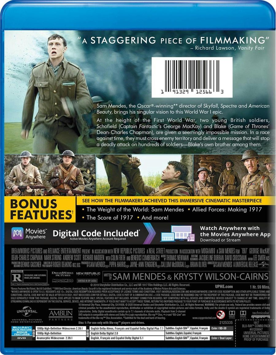 1917 (DVD + Digital) [Blu-ray]