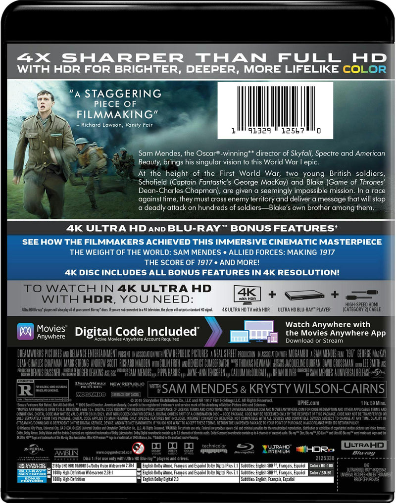 1917 (4K Ultra HD + Blu-ray) [UHD]
