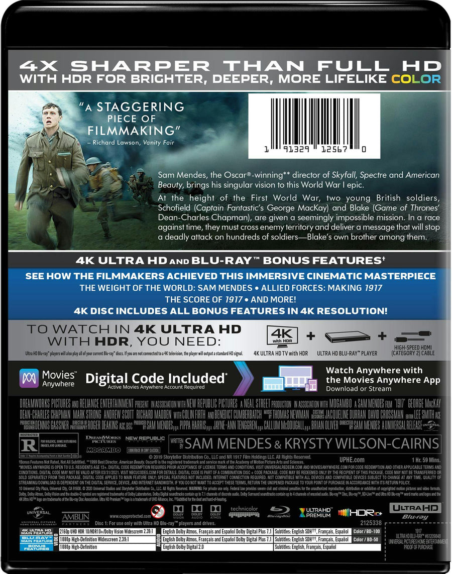 1917 (4K Ultra HD + Blu-ray) [UHD]