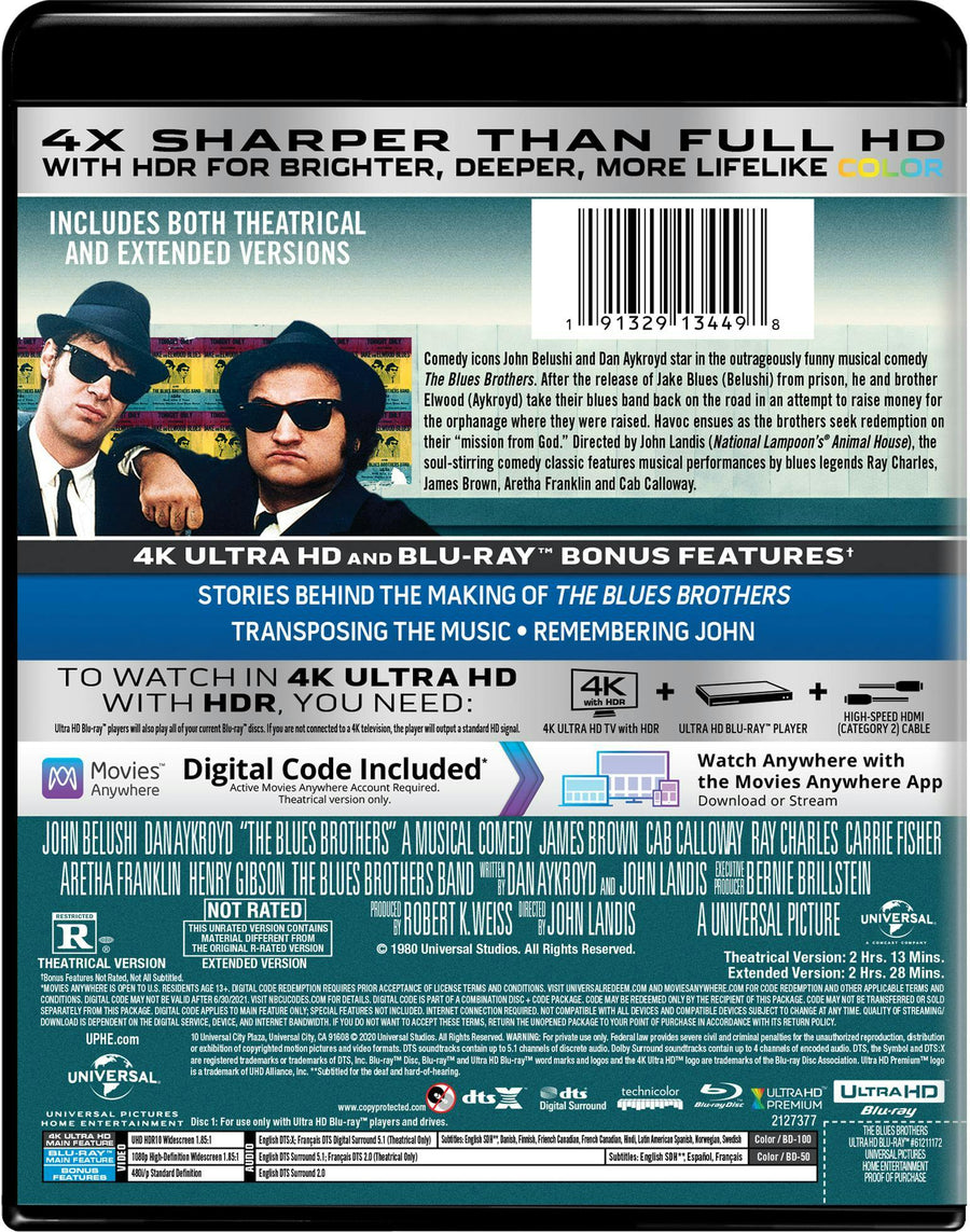 The Blues Brothers (4K Ultra HD) [UHD]