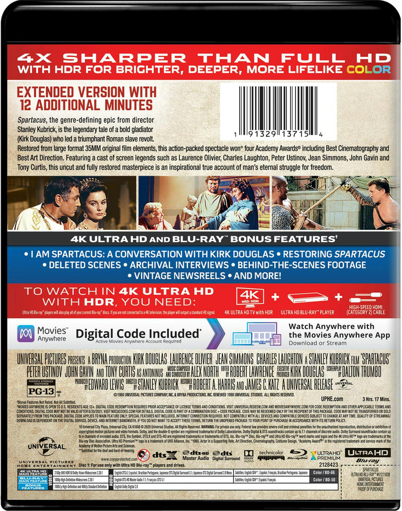 Spartacus (4K Ultra HD) [UHD]