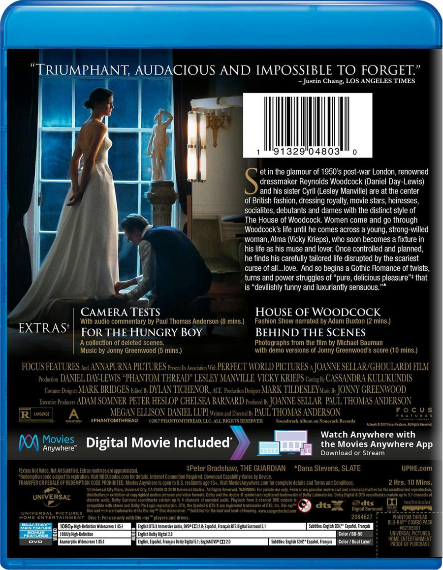 Phantom Thread (DVD + Digital) [Blu-ray]