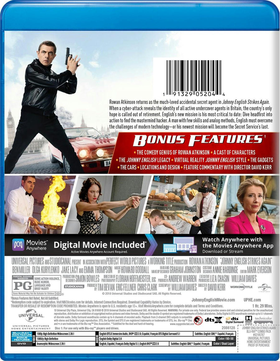 Johnny English Strikes Again (Blu-ray + DVD) [Blu-ray]
