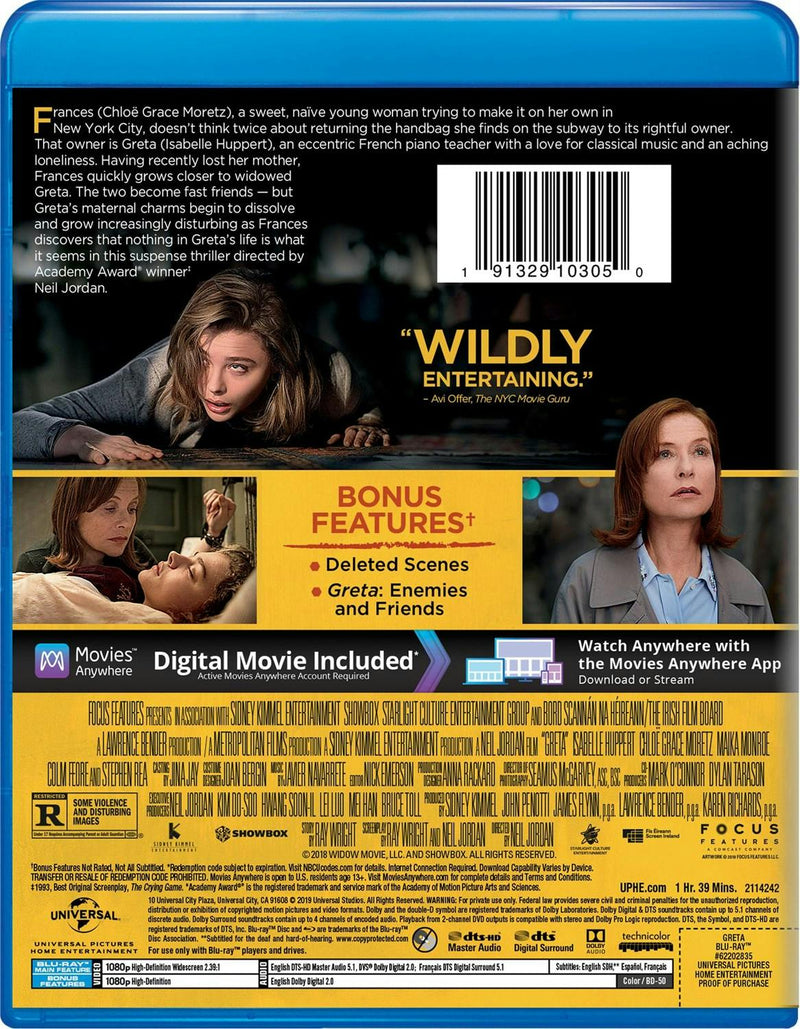 Greta (Blu-ray + Digital HD) [Blu-ray]