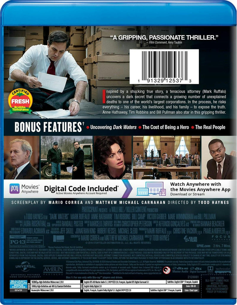 Dark Waters (DVD + Digital) [Blu-ray]