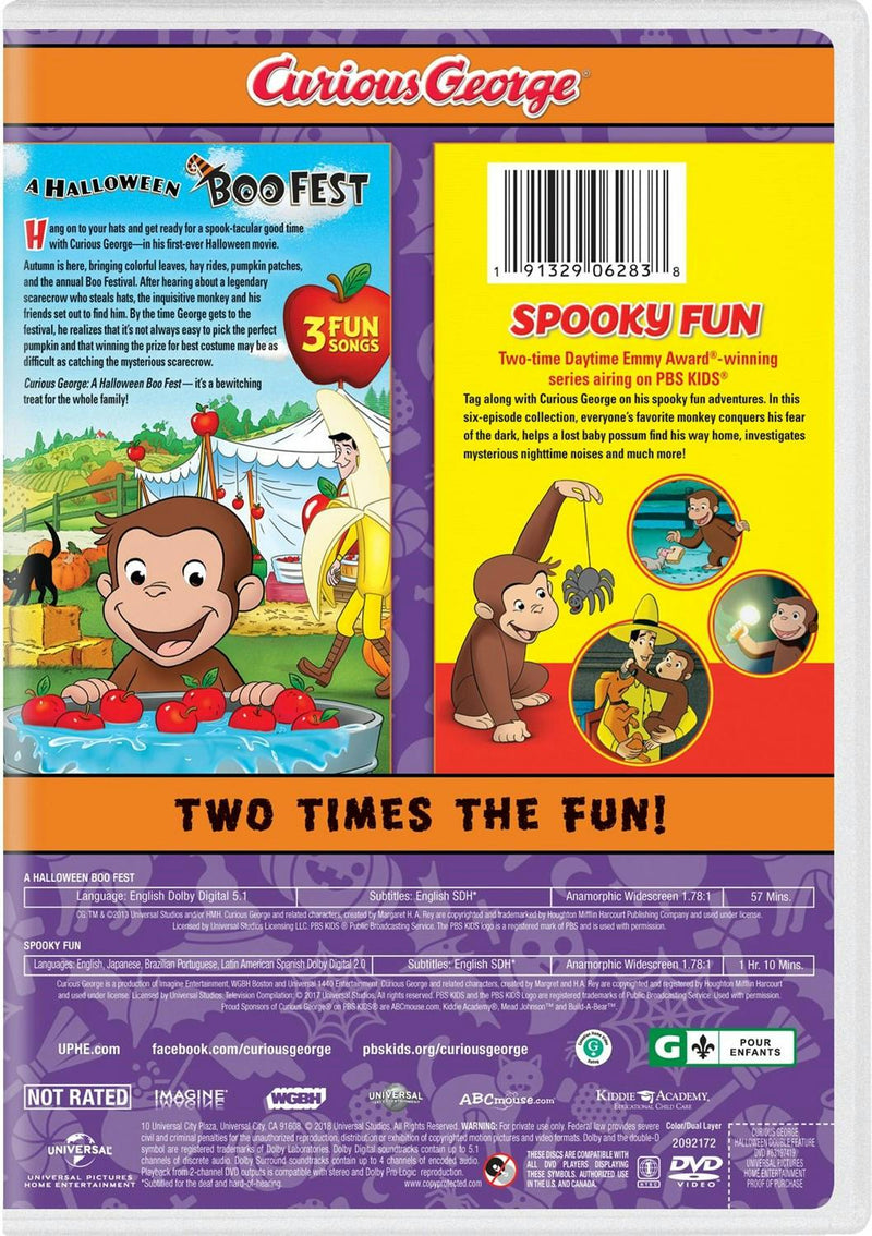 Curious George: A Halloween boo fest/Spooky fun (DVD Double Feature) [DVD]