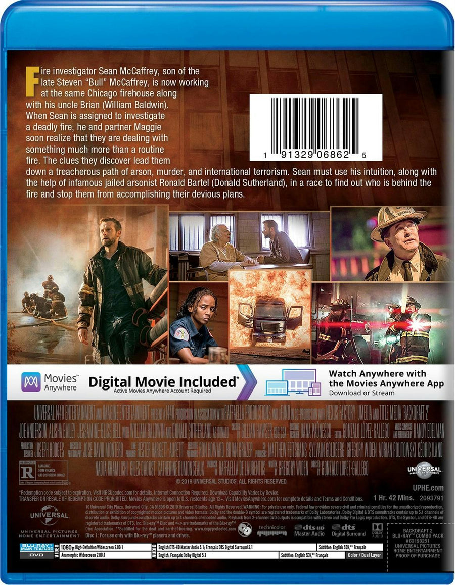 Backdraft 2 (DVD + Digital) [Blu-ray]