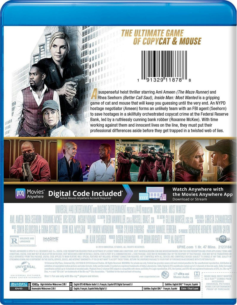 Inside Man: Most Wanted (DVD + Digital) [Blu-ray]