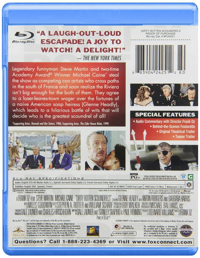 Dirty Rotten Scoundrels [Blu-ray]