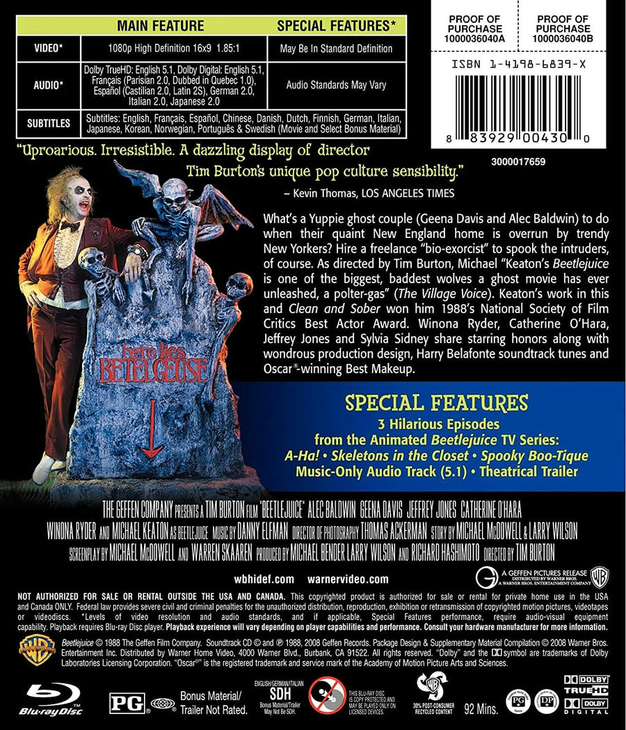 Beetlejuice (Blu-ray Deluxe Edition) [Blu-ray]