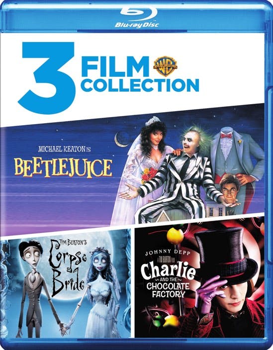 Beetlejuice / Charlie and the Chocolate Factory / Tim Burton's Corpse Bride [Blu-ray]
