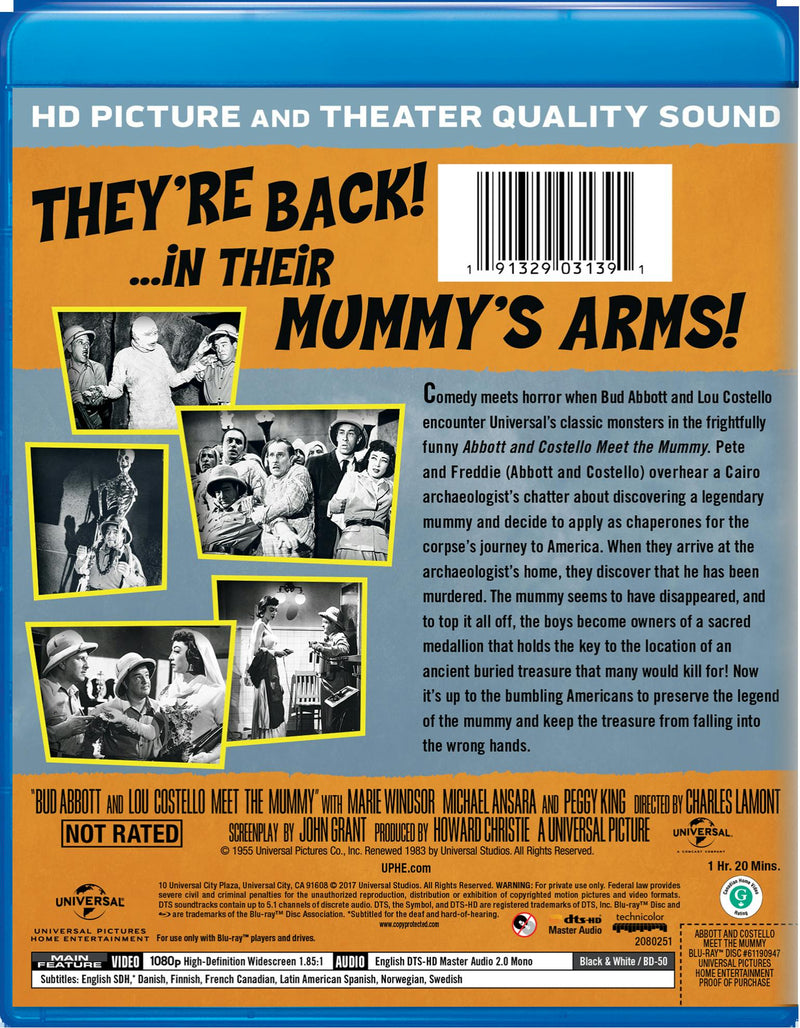 Abbott and Costello Meet the Mummy [Blu-ray]