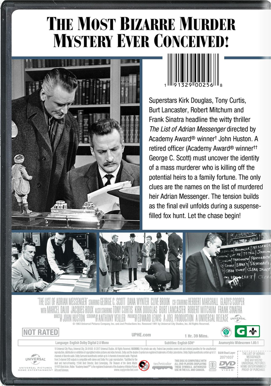 The List of Adrian Messenger [DVD]