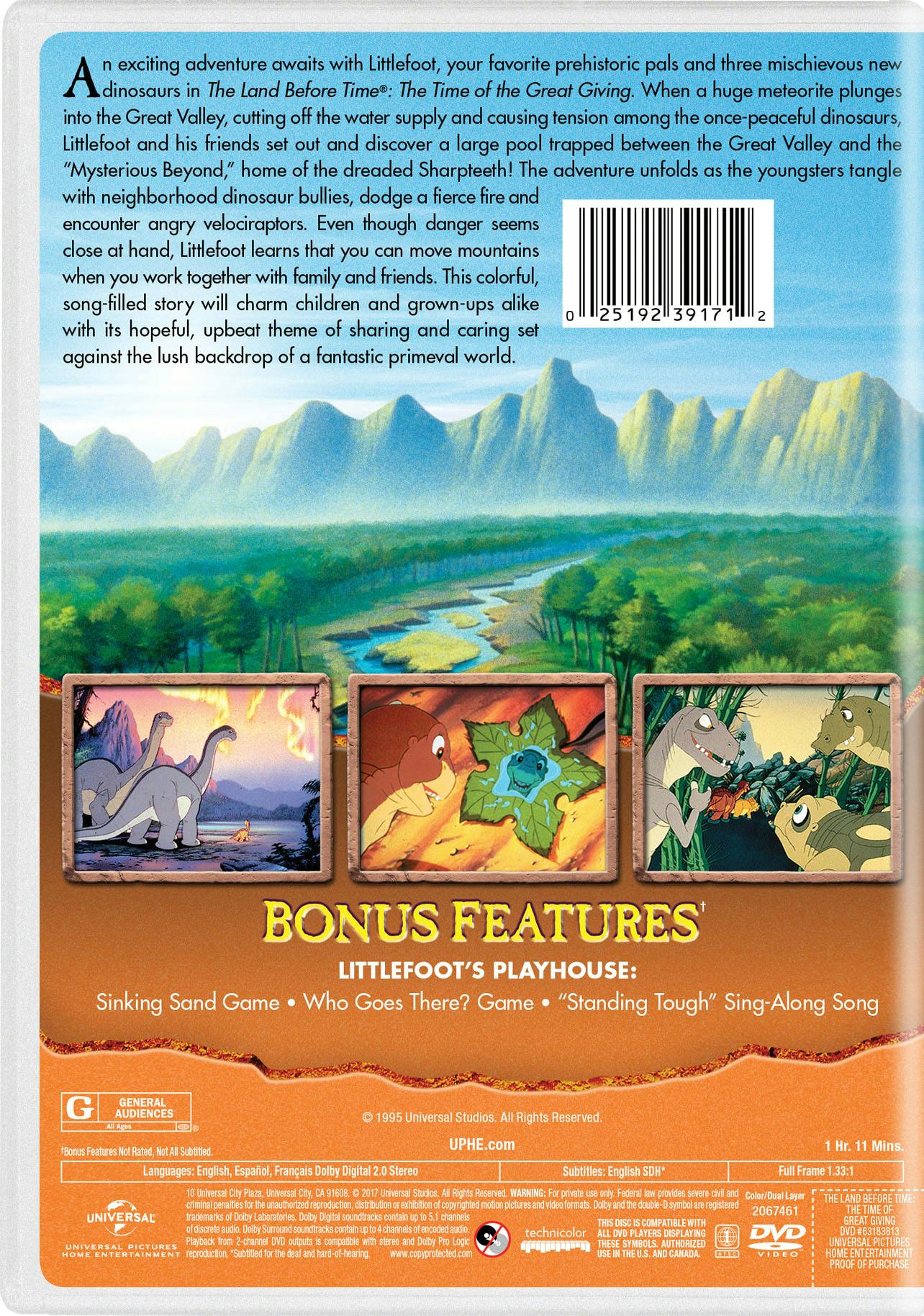The Land Before Time 3 - The Time of the Great Giving [DVD] – GRUV