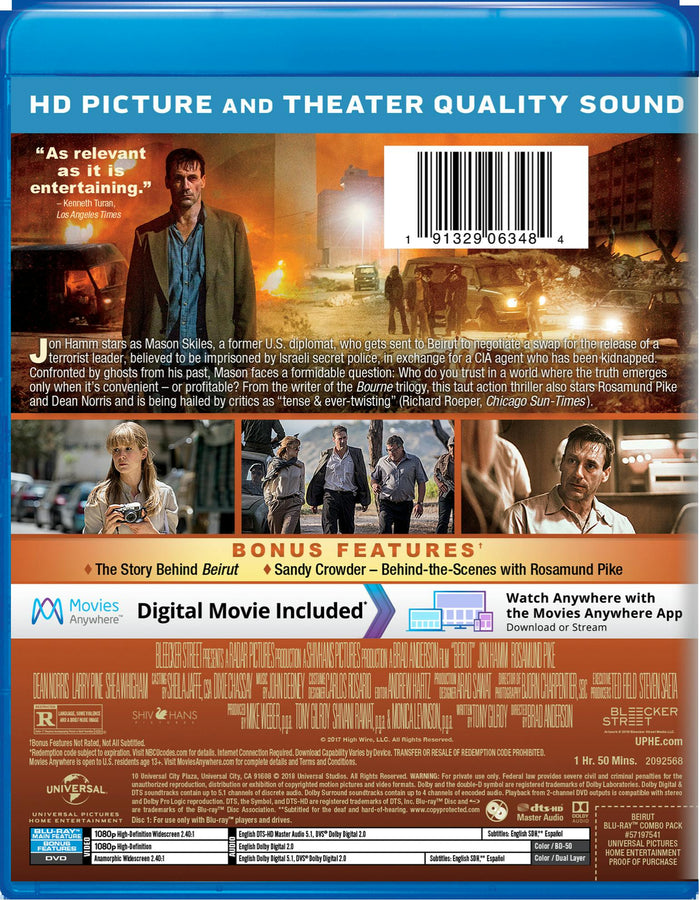Beirut (DVD + Digital) [Blu-ray]