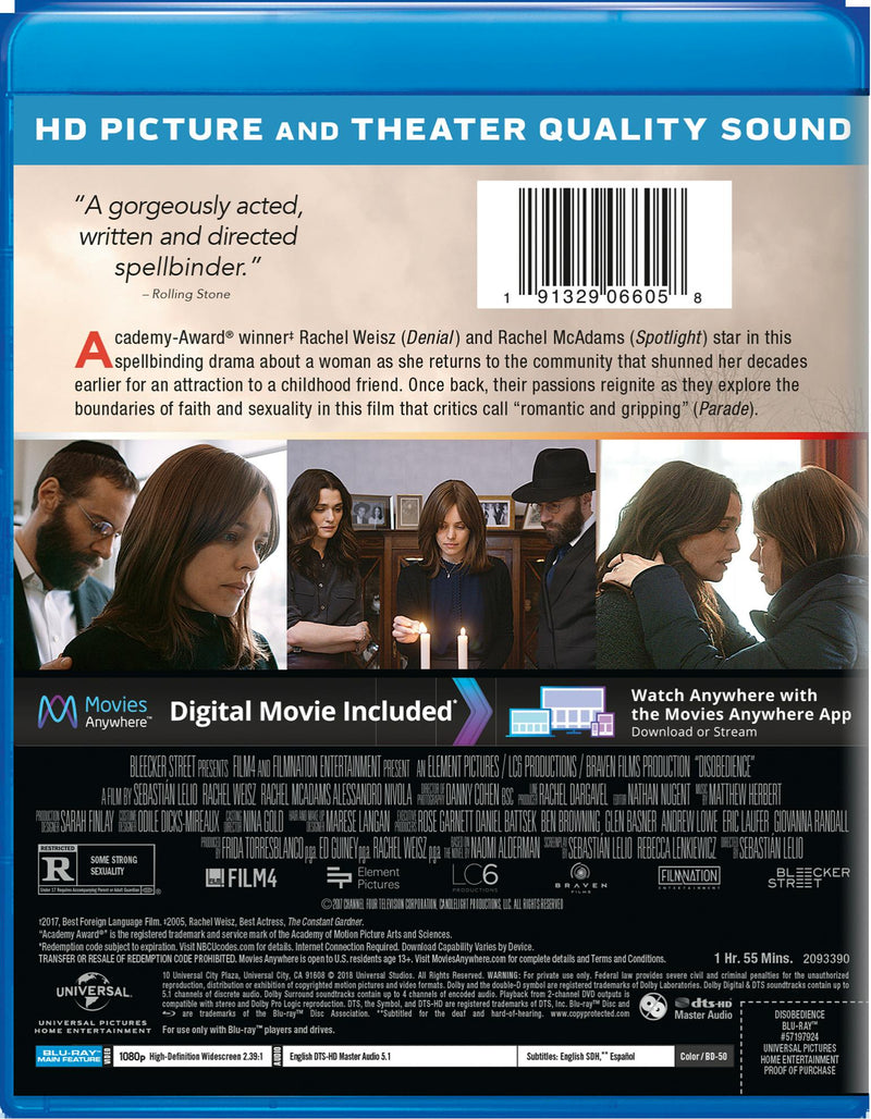 Disobedience [Blu-ray]