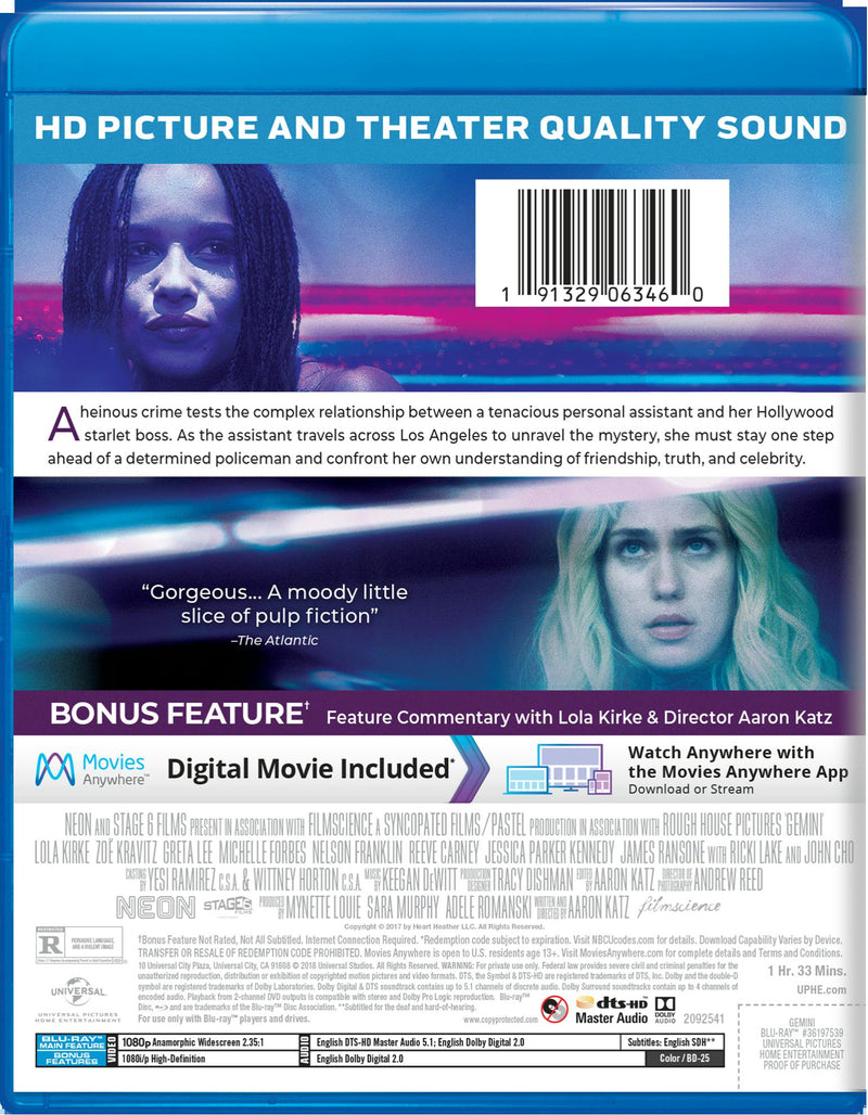 Gemini (Blu-ray + Digital Copy) [Blu-ray]