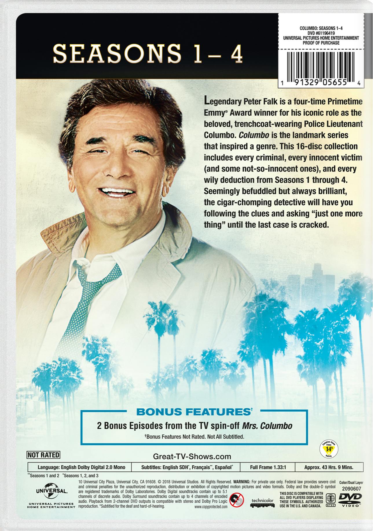 Columbo: Season 1-4 (DVD Set) [DVD] – GRUV Entertainment