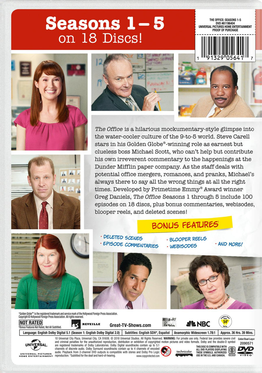 The Office - An American Workplace: Seasons 1-5 (DVD New Box Art) [DVD]