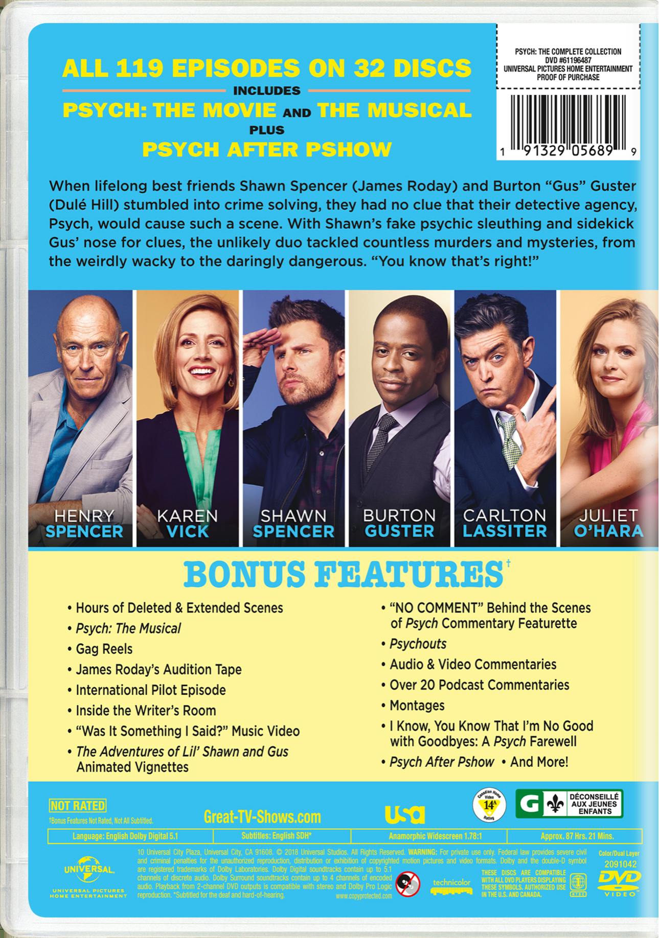 psych The Complete Series DVD 31枚 海外版 Amazon.com: Psych: The Complete Series : James Roday, Dule