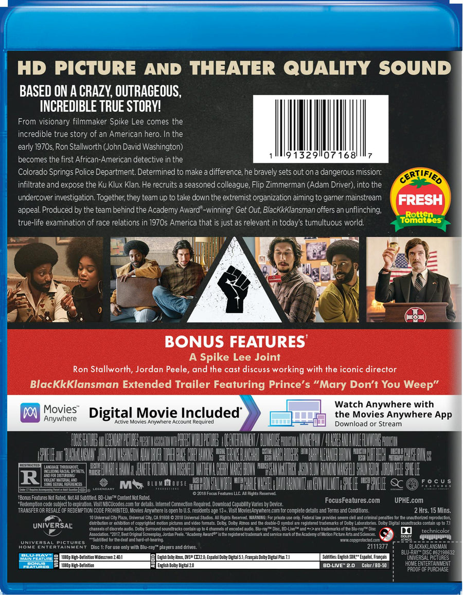 BlackkKlansman (Blu-ray + Digital HD) [Blu-ray]