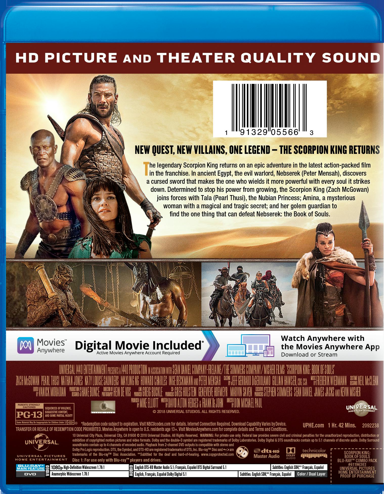Scorpion King: Book of Souls (DVD + Digital) [Blu-ray
