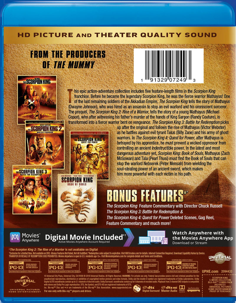 The Scorpion King: 5-movie Collection (Blu-ray + Digital HD) [Blu-ray]