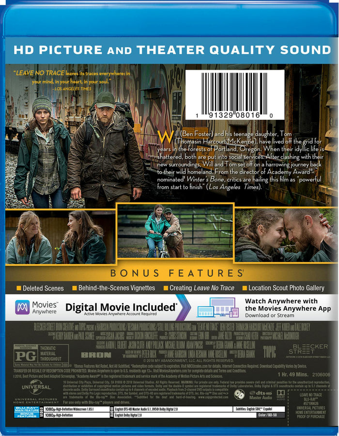 Leave No Trace (Blu-ray + Digital HD) [Blu-ray]