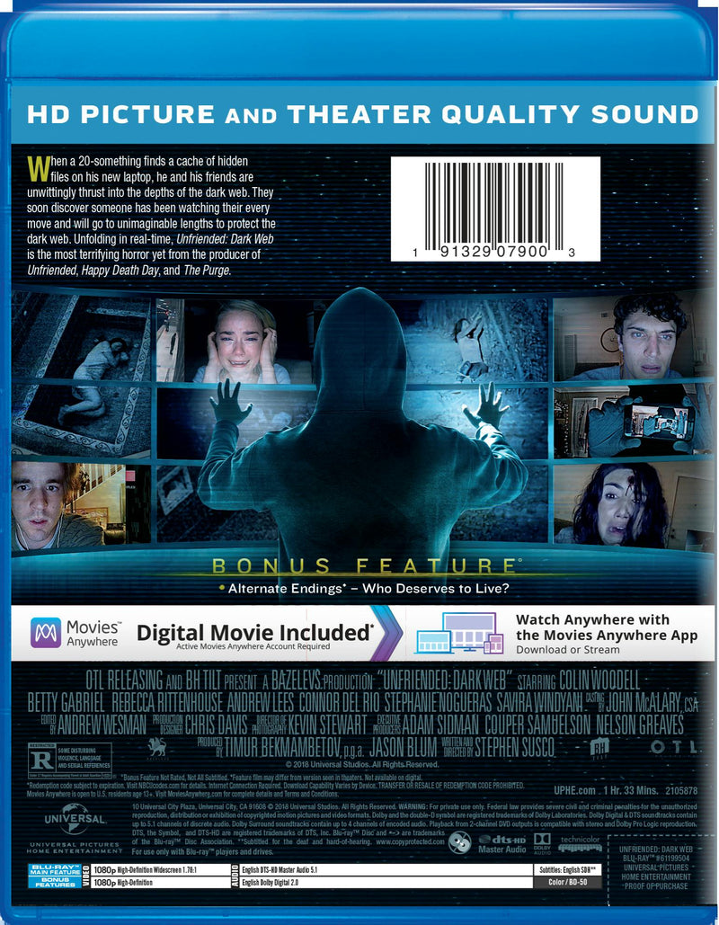 Unfriended - Dark Web (Blu-ray + Digital HD) [Blu-ray]