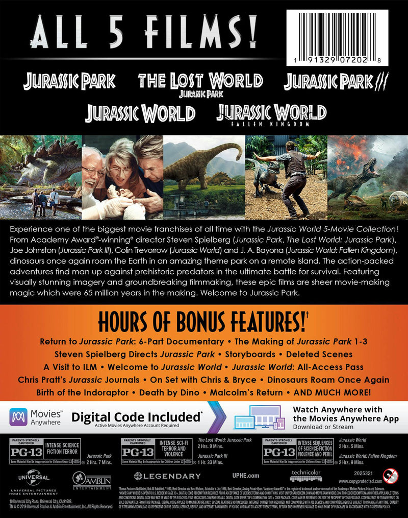 Jurassic World: 5-movie Collection (Blu-ray + Digital HD) [Blu-ray]