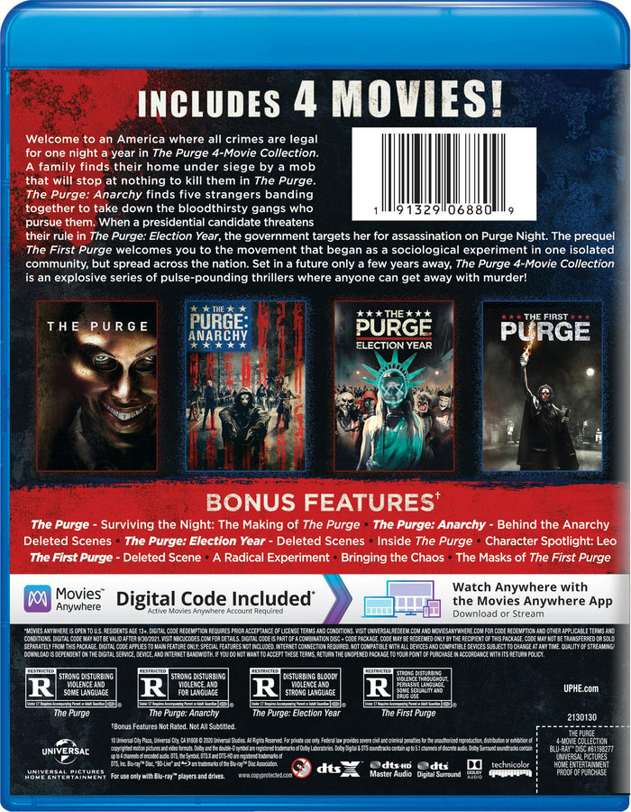 The Purge: 4-movie Collection [Blu-ray]