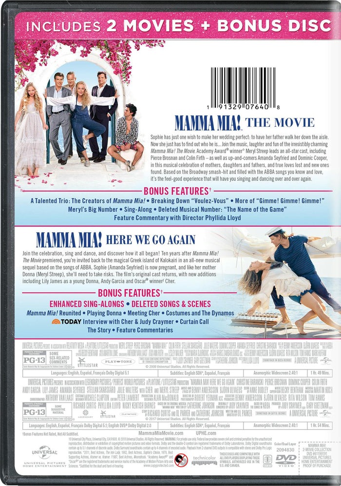 Mamma Mia!: 2-movie Collection (Normal (Sing-Along Edition)) [DVD]