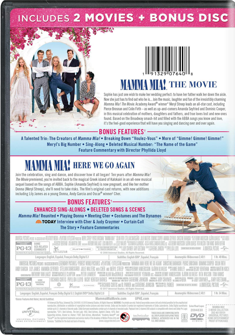 Mamma Mia!: 2-movie Collection (Normal (Sing-Along Edition)) [DVD]