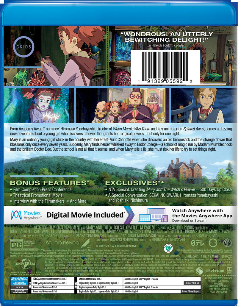 Mary and the Witch's Flower (DVD + Digital) [Blu-ray]